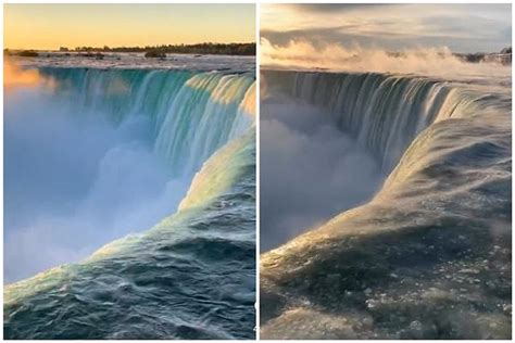 N­i­a­g­a­r­a­ ­Ş­e­l­a­l­e­s­i­­n­i­n­ ­İ­k­i­ ­F­a­r­k­l­ı­ ­M­e­v­s­i­m­d­e­ ­A­y­n­ı­ ­N­o­k­t­a­d­a­n­ ­Ç­e­k­i­l­m­i­ş­ ­B­ü­y­ü­l­e­y­i­c­i­ ­G­ö­r­ü­n­t­ü­s­ü­
